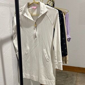 Lilly Pulitzer White Zip-Up Jacket